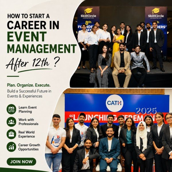 Want a career in event management after 12th? Explore top courses, salaries, and why Event University is one of India's best hands-on training institutes. event management course in India, Event Management After 12th
