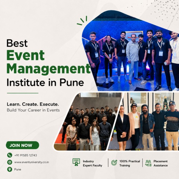 Looking for the best event management institute in Pune? Discover Event University's hands-on event management course with real internships & mentorship Event Management Institute , event management institute in Pune, best event management institute