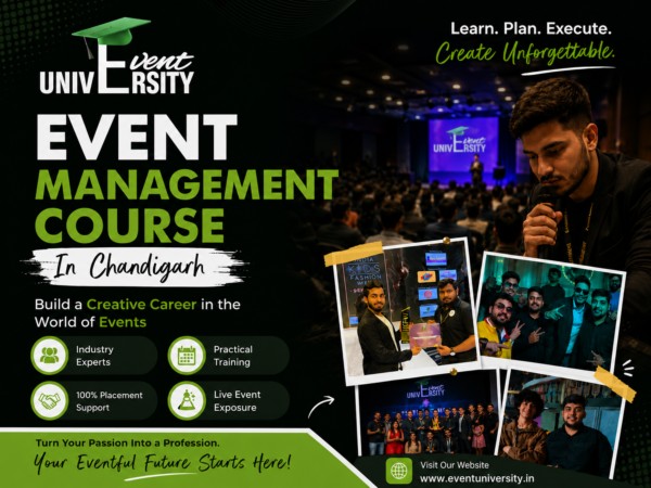 Looking for the best Event Management Course in Chandigarh? Explore course fees, eligibility, syllabus, placements, career scope, salary, and admission details in this complete 2026 guide. event management institute in Chandigarh , event management course in Chandigarh