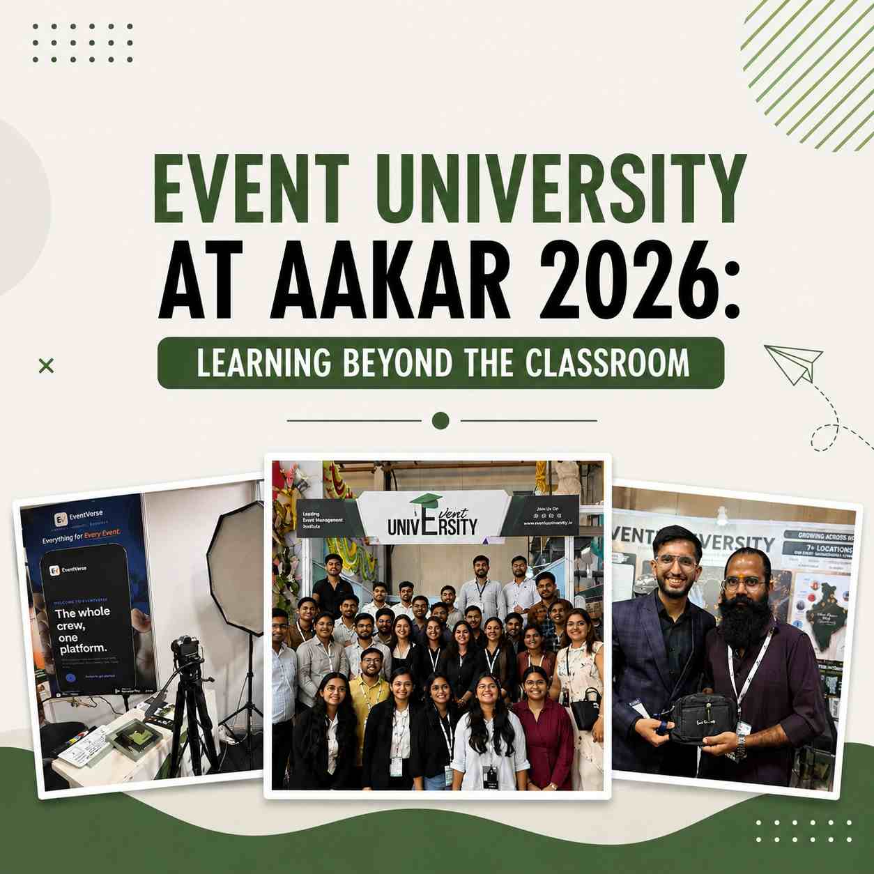 Event University's visit to Aakar 2026 took learning beyond the classroom, giving a real look at event production, décor and industry technology.Event University at Aakar 2026, Aakar 2026, event management students