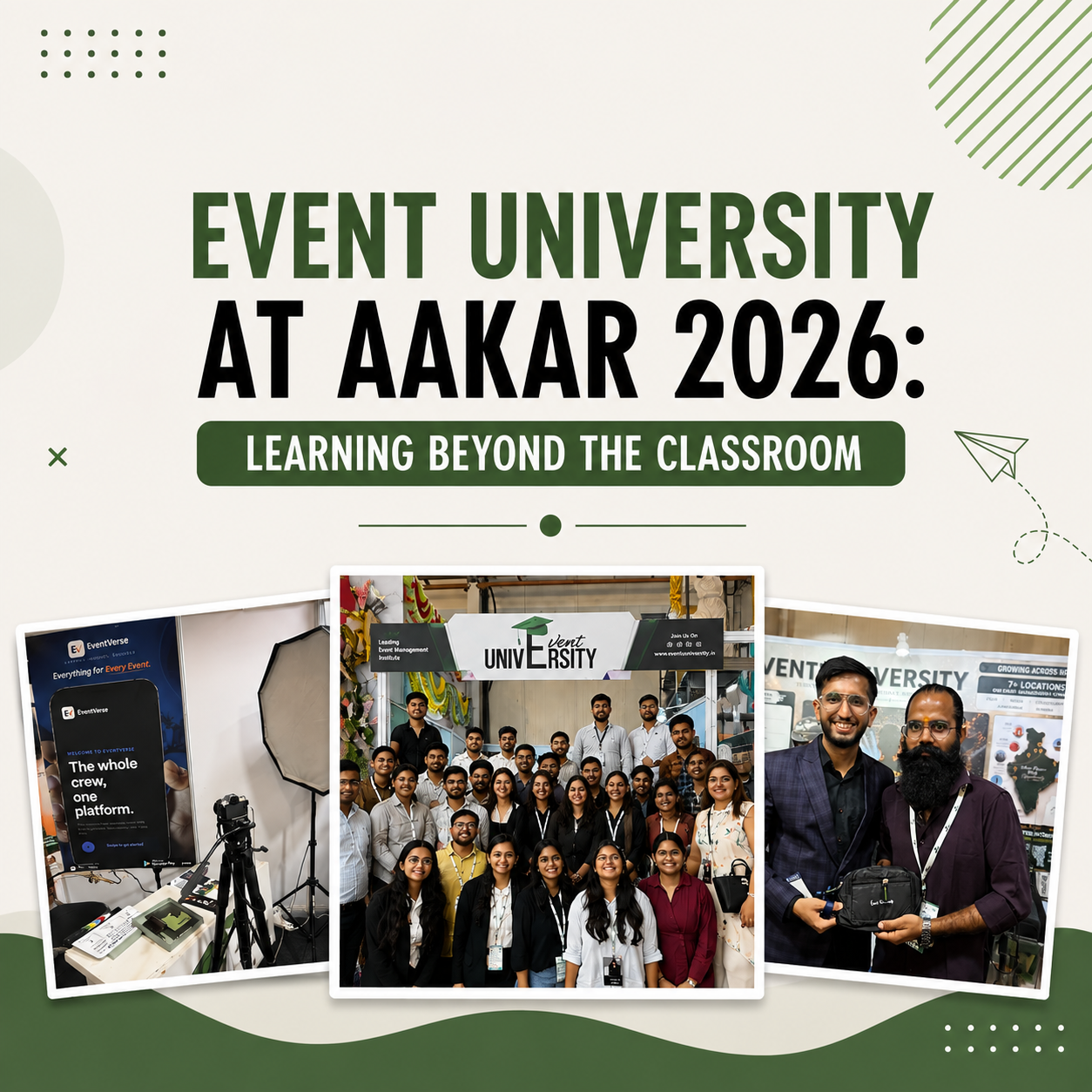 Event University's visit to Aakar 2026 took learning beyond the classroom, giving a real look at event production, décor and industry technology.Event University at Aakar 2026, Aakar 2026, event management students