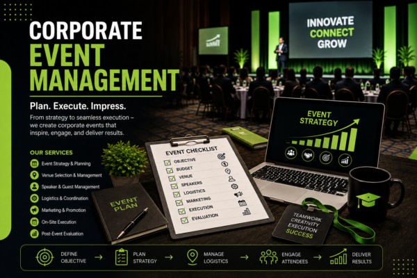 Learn how corporate event management works, from event strategy and budgeting to planning, execution, attendee engagement, and measuring success.corporate event strategy, event planning for corporate events, event management for corporate events